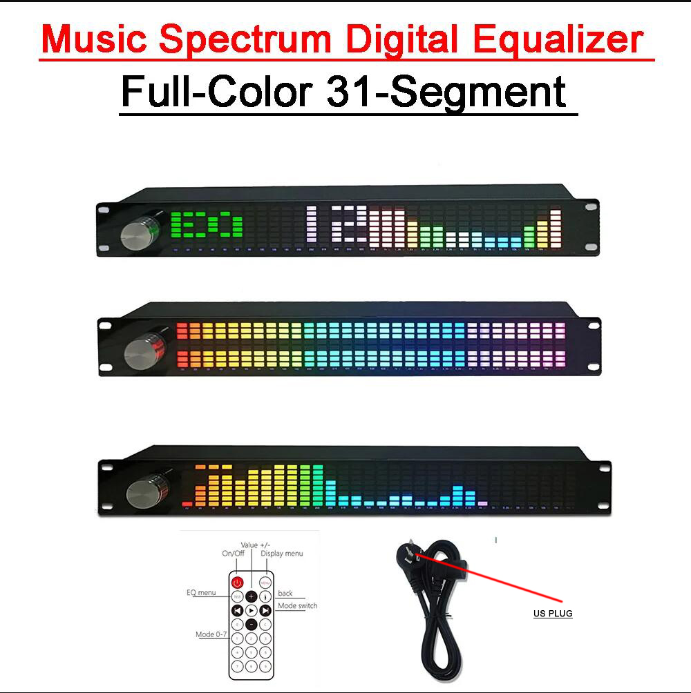Audio Music Equalizer - Equalizador Digital de Espectro Musical 1.5U