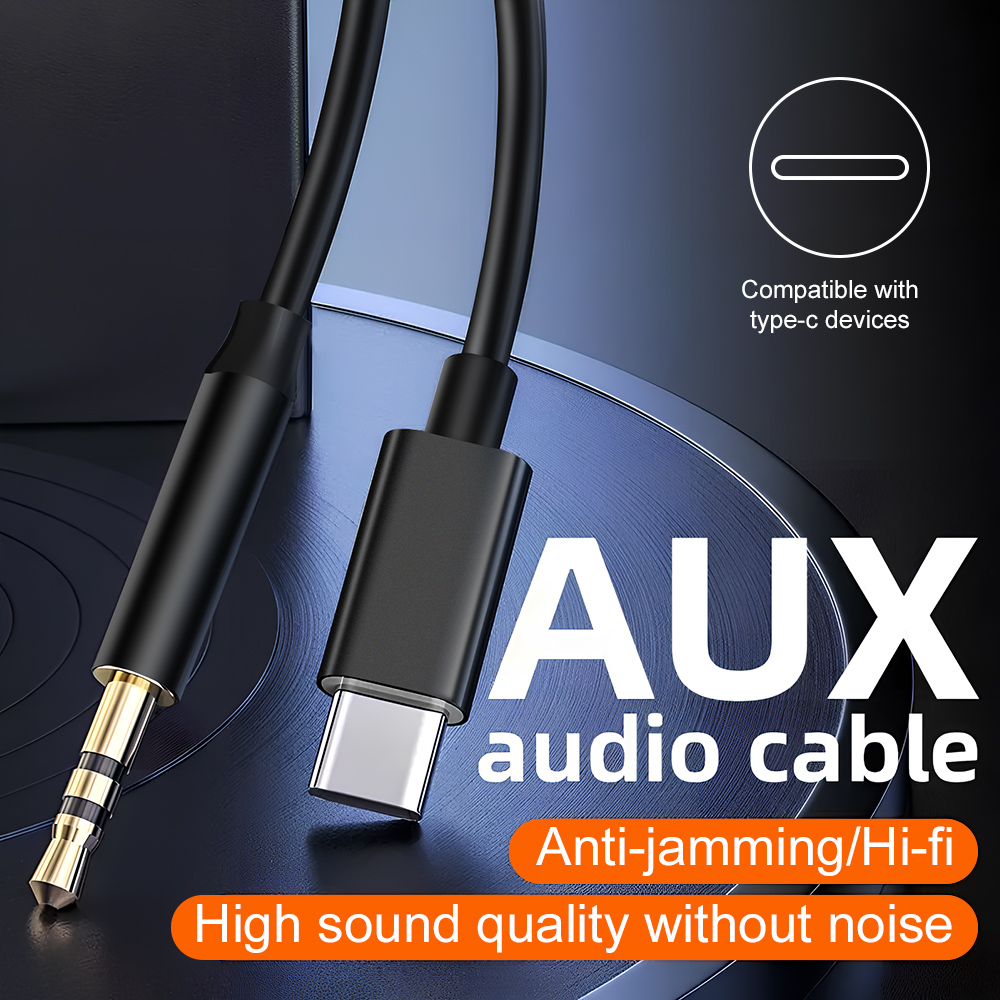 Audio Music Link - Cabo de áudio auxiliar tipo c