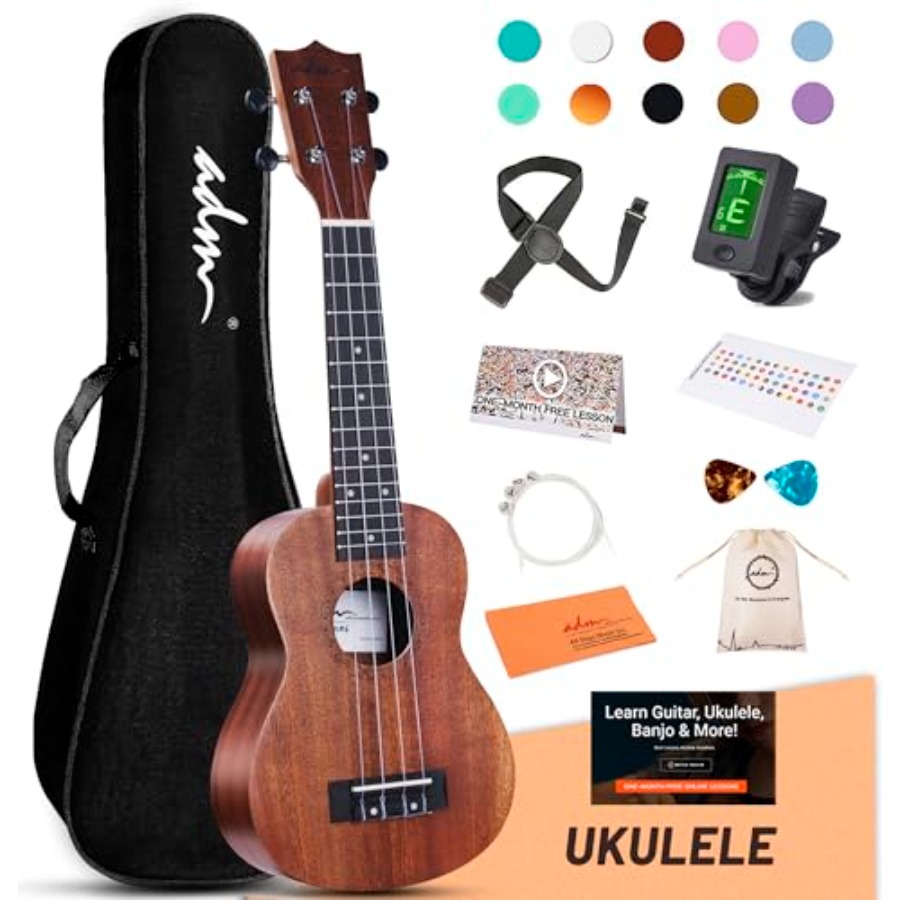 Ukulele Beginner Kit - Kit de Ukulele Havaiano de Sapele