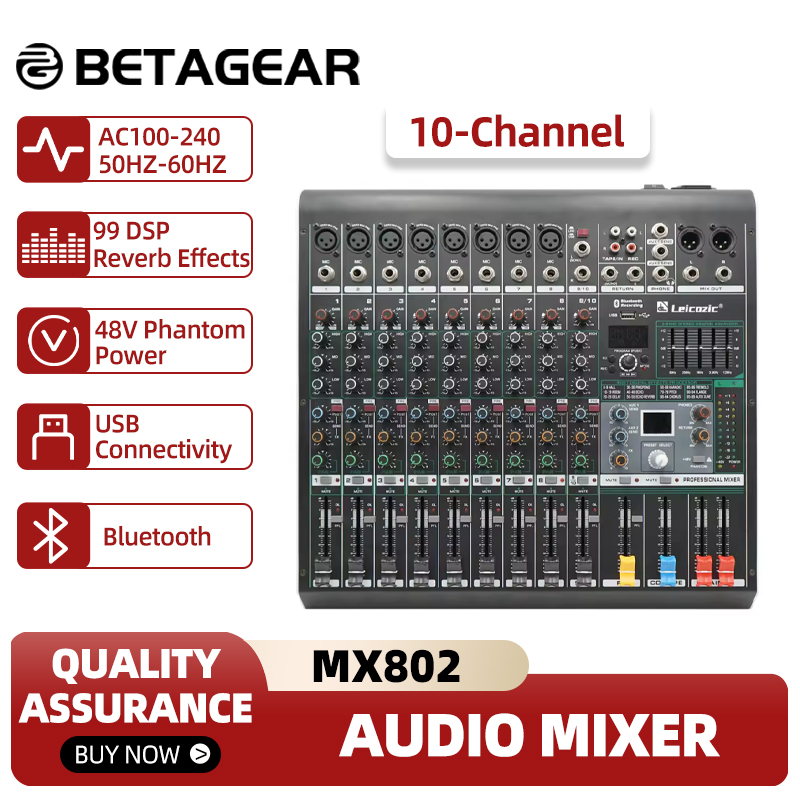 Audio Music Equalizer - Leicozic mixing console mx802 10 canais