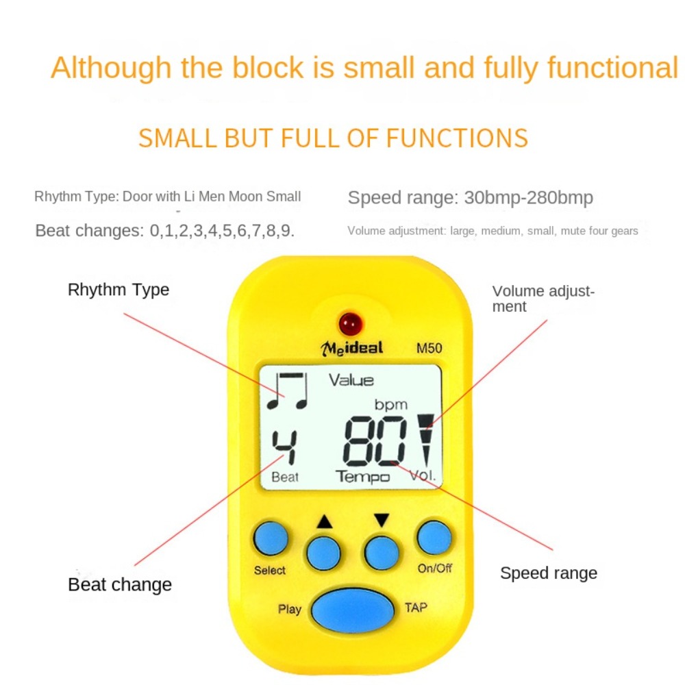 Mini Metrônomo LCD Profissiona - Metronome Digital avaliação e preço