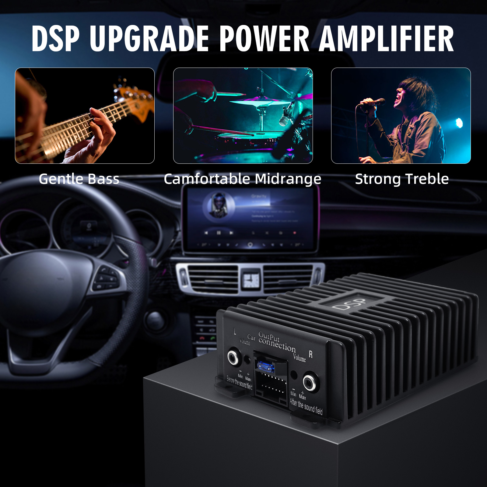 Carro dsp 4 canais amplificado - Audio Music Equalizer avaliação e preço