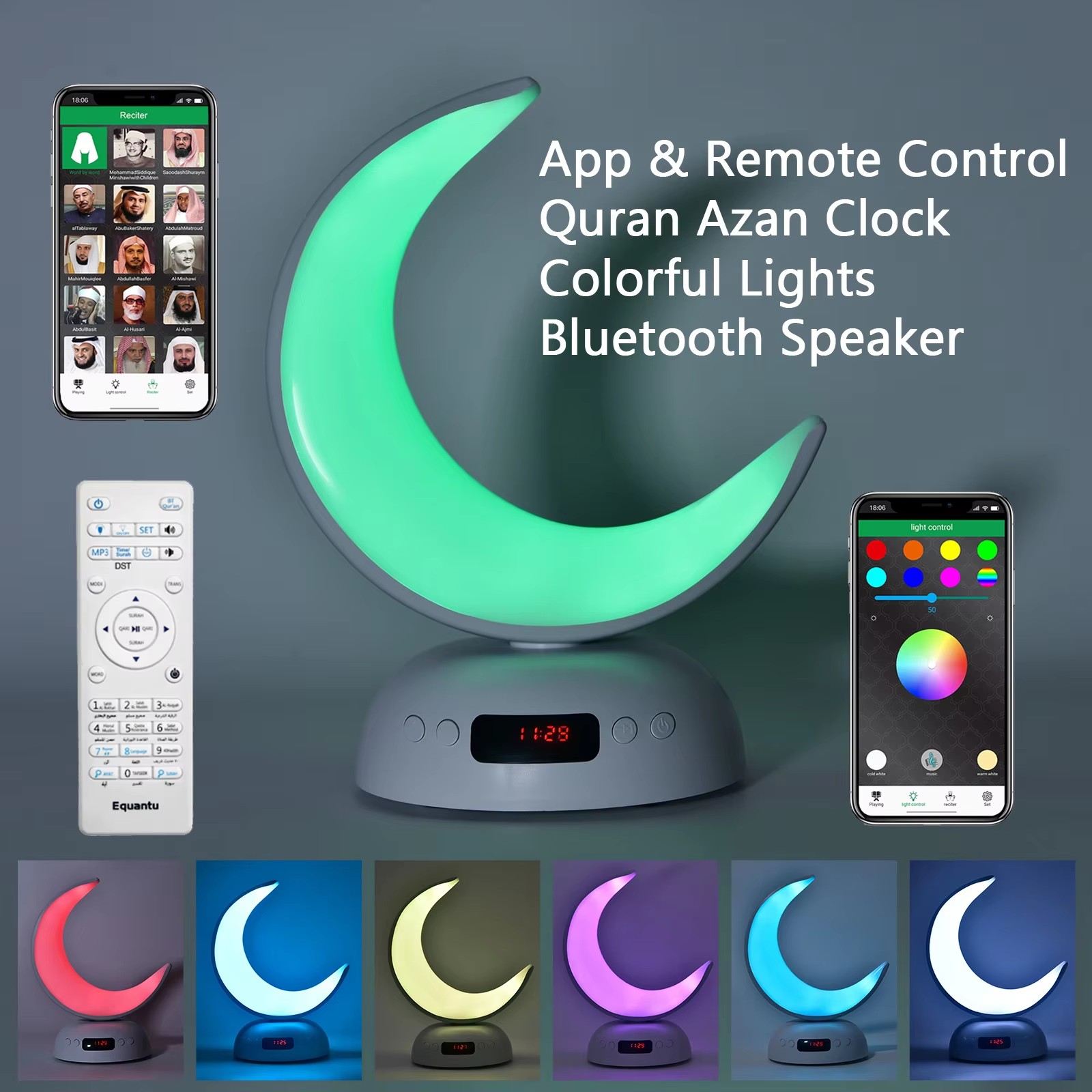 Relógio Azan do Alcorão, Alto- - Audio Music Islamic avaliação e preço